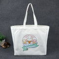 Genuine Large Tote Custom Cotton Bags Recycled Shopping Plain Eye Print Canvas Bag