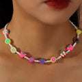 Handmade Cute Girls Jewelry Colorful Seed Beads Fruit Necklace Custom Necklace for Women