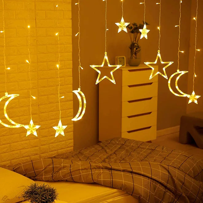 New 3.5m LED Moon Star Light Decoration Indoor/Outdoor Garden Party Tree for Eid Ramadan Supplies Excellent for Celebrations