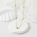 Stainless Steel Devil Eyes Necklace Female Fashion Blue Eyes Temperament Light Luxury Clavicle Chain