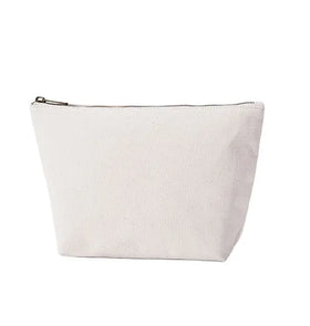 Custom Logo Silk-screen Printed Gift Cotton Canvas Carry All Pouch Fashion Toiletry Travel Makeup Cosmetic Bag Drawstring