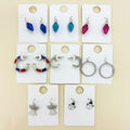 Small Cute Lovely Glitter Acrylic Christmas Festival Earrings Unique Angel Snowman Design Party Gift Earrings Hoop Diamond