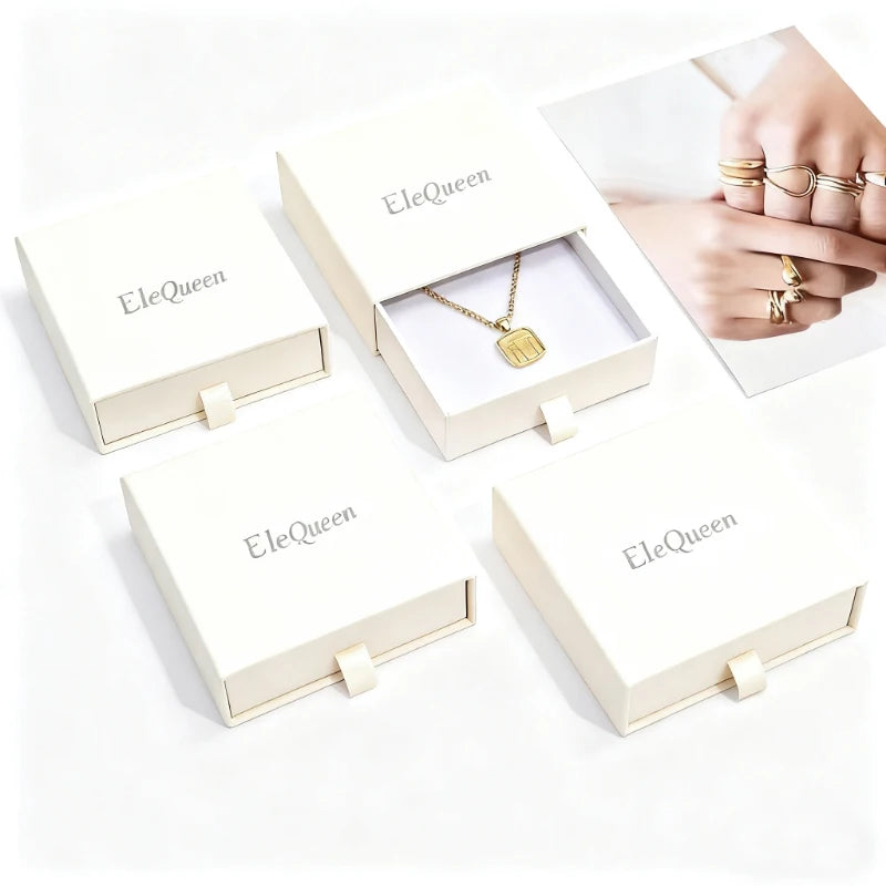 Custom Logo Drawer Sliding Ring Earring Necklace Jewelry Box Eco-friendly Paper Cardboard Gift Packaging Jewellery Slide Boxes