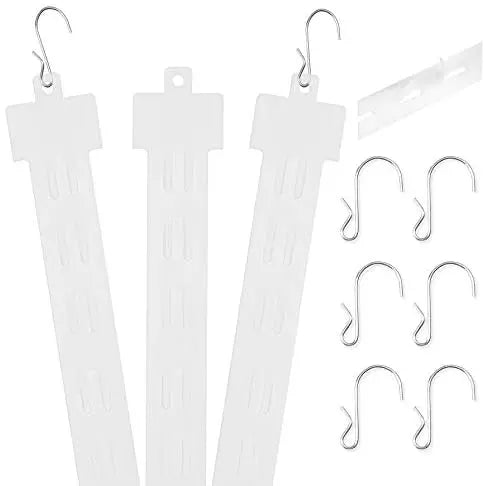 Plastic Clips Hanging Strips for Supermarket Clear Shelf Merchandising Display Strips Clips