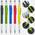 6-in-1 Level Spirit Level Scale Ruler Flathead Phillips Double-Headed Screwdriver Ballpoint Pen Plastic Tool Pen Promotional