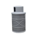 Outdoor Round Metal Trash Receptacle Garbage Can Outside Garden Street Recycle Waste Bin Commercial Stainless Steel Dustbin