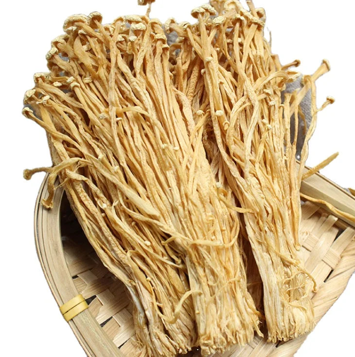 Cultivated Full Dried Enokitake Raw Loose Whole Enokitake Mushrooms for Sale