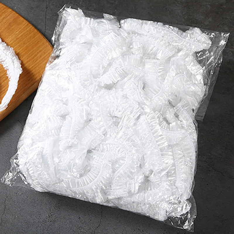 New Arrival Transparent Disposable Fruit Bowls and Cups Shrink Film Stretchable Bowl Food  Preserving Bag Covers Plastic Wrap
