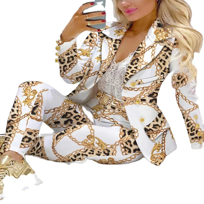 Wholesale Formal Women Suits Spring Summer Autumn Ladies Elegant Pattern