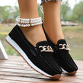 Ladies Round Toe Comfortable Soft Bottom Casual Shoes Fashion Trendy Retro Women Loafers Outdoor Convenient Ladies Walking Shoes