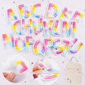 The New Hot Iron on Embroidered Patches Wholesale Colourful Bag Decoration Custom 3D Blank Letter Rainbow Embroidery Patch