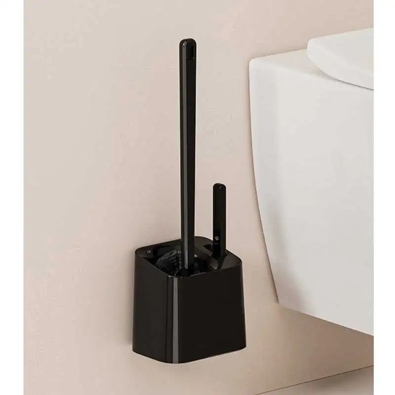 Modern Black Smart Premium Self Cleaning Accessories Wall Mounted Holder Toilet Brush Sets