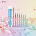 Wholesale Kolinsky/Nylon Custom Hair Blue Metal Handle Nail Art Brush for Liner Brush Sculpture Brush