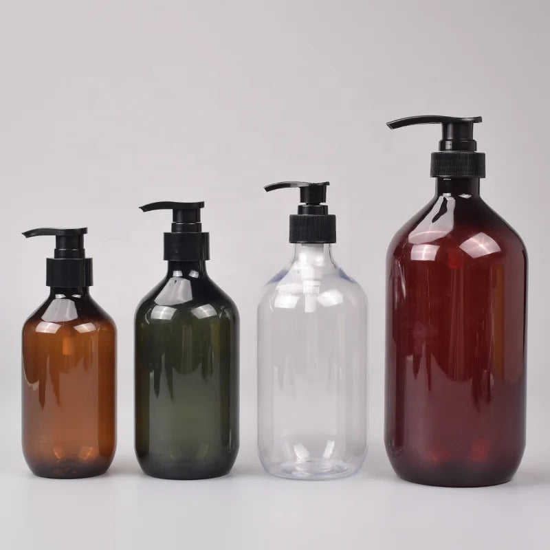 100 200 300 400 500 ml 16oz PET Plastic Cosmetic Lotion Soap Gel Shampoo Pump Bottle for Body Milk Lotion Moisturizer Skin Cream