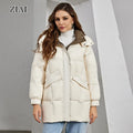 Winter Jacket With Hood Women Fashion Solid Color Waterproof Jacket