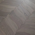 Modern Leaf Pattern Parquet Flooring Easy Click Installation Smooth Walnut Engineered Wood for Indoor Use Living Room