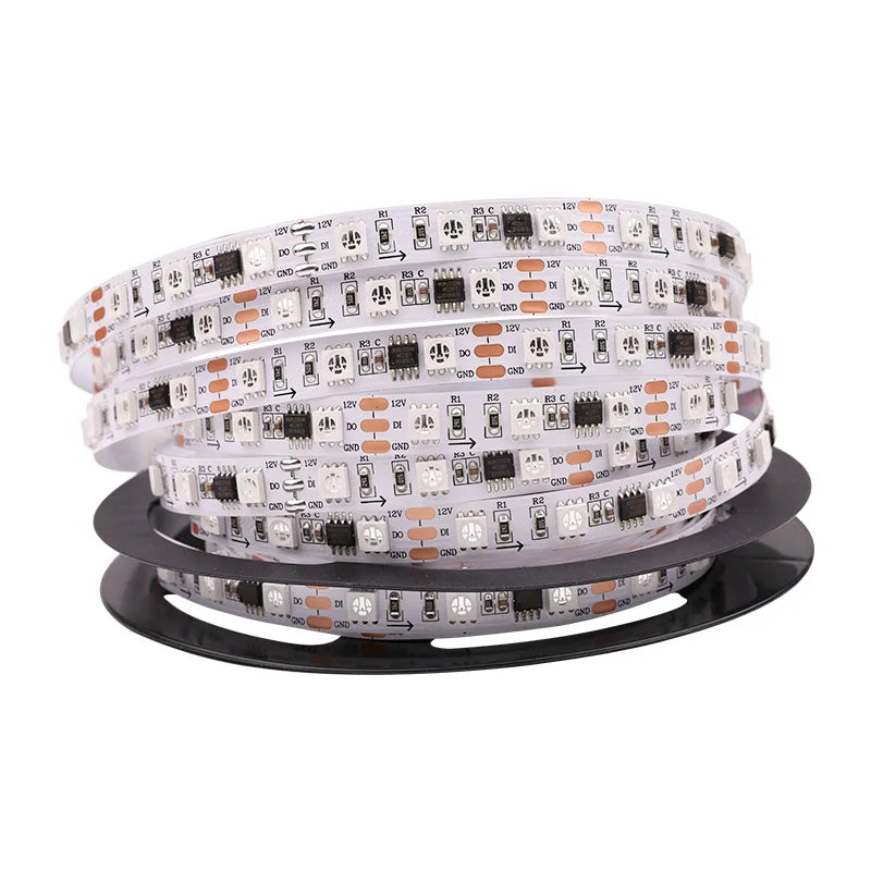 High Quality Rgb Original Ws2811 Led Strip Light Smd 5050 60leds/m 12v 24V Led Pixel Tape Chasing Light SM16703 Led Strip MegaBDM