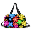 Customizable Snowflake Pattern Fashionable Waterproof Sport Tote Bag Gym Travel Duffel Bag for Sports and Overnight Stays