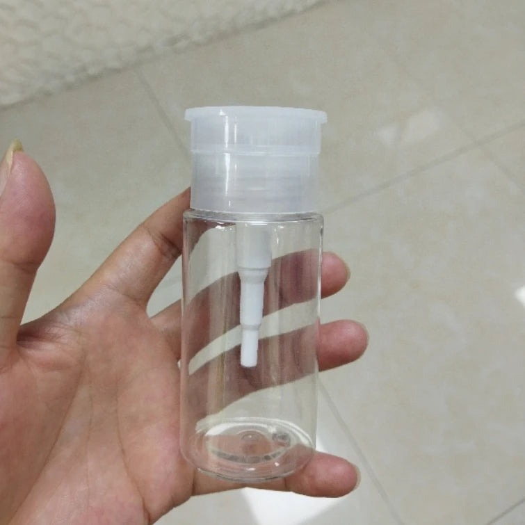 11CM100/120/150ml Plastic PET Makeup Remover Pump Bottle Cleansing Water Nails Polish Oil Press Makeup Lipstick Liquid Bottle