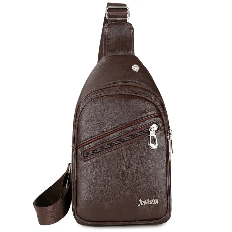 High-quality Sports Waterproof Bag Casual Large-capacity Business Bag Solid Color Smooth Messenger Bag