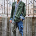 OEM Private Label Fashion Men Stock Drop Shipping Vintage Distressed Punk Patched Men Jacket
