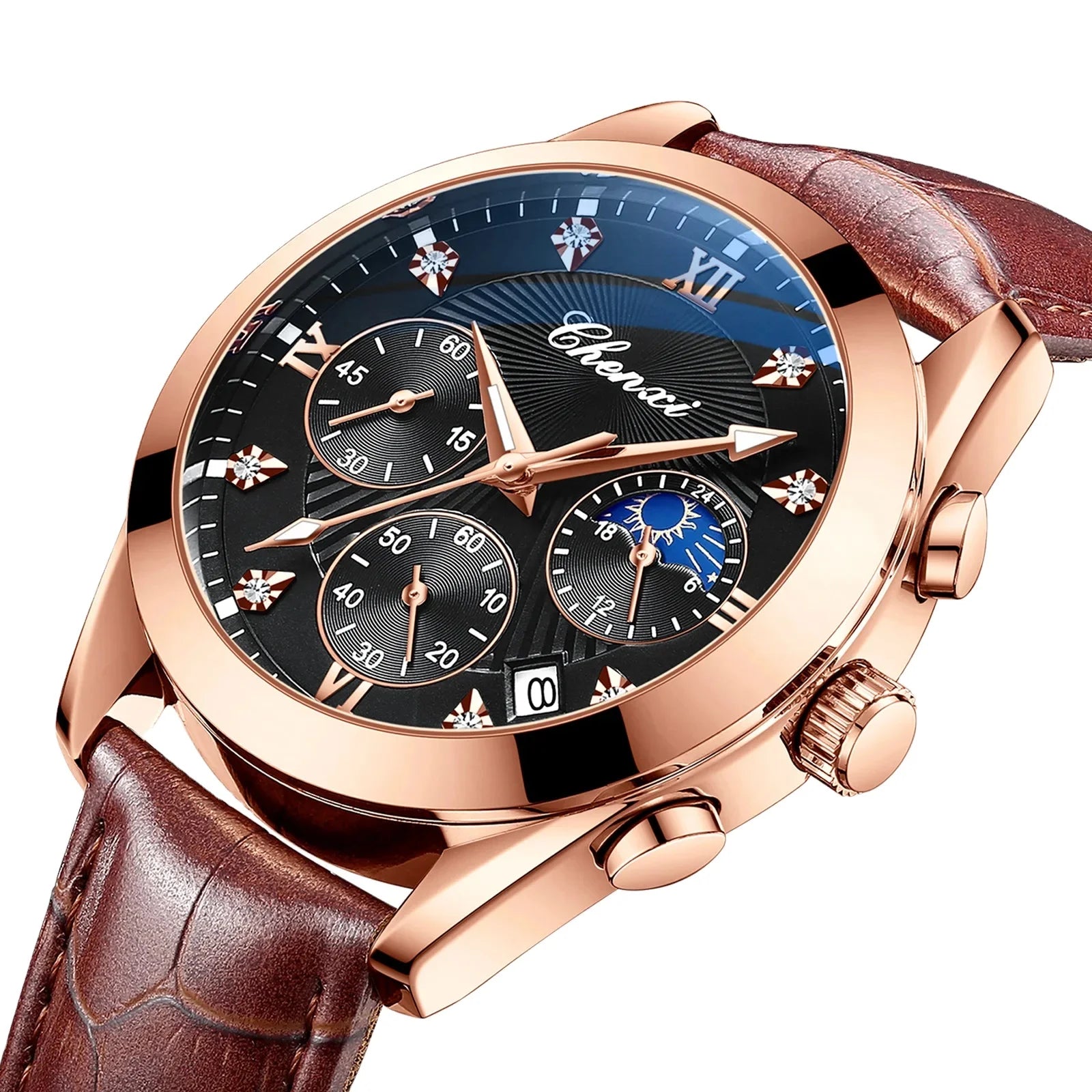 Luxury CHENXI Watch for Men 903 Sport Waterproof Quartz Wrist Watches Fashion Leather Business Wristwatches Men Watch Reloj