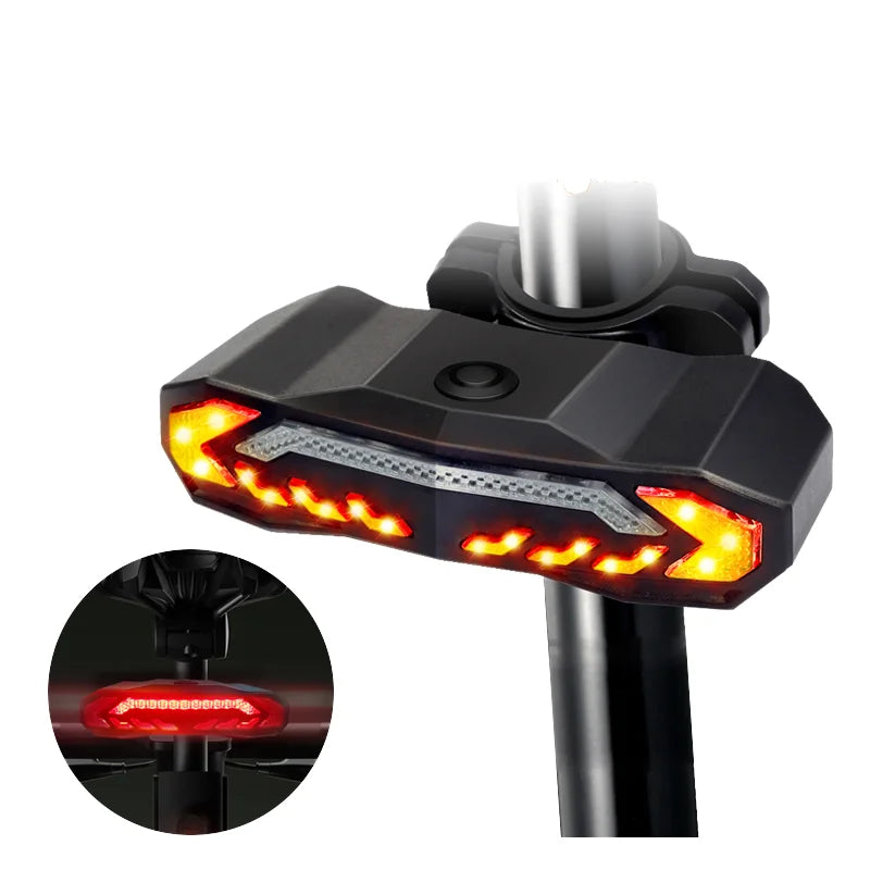 6 Light Models Remote Control IP65 Waterproof Motorcycle Bicycle Tail Light Rechargeable Led Bicycle Lights