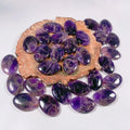 Hongzhuo Women's Natural Healing Amethyst Oval Gemstones Hot Sale Wholesale Colorful Smooth Crystal Crafts