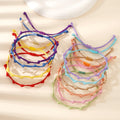 Go2boho Bohemian Style Colorful Korean Wax Thread Hand Woven Women's Bracelet Suitable for Daily Wear and Gift Giving