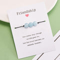 Best Friend Feng Shui Gemstone Bracelet Aquamarine Moonstone Bracelet Crystal Beaded  Friendship Bracelets for Women Healing