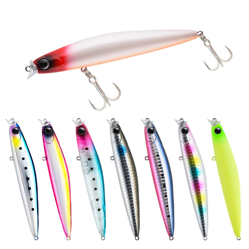 TOPRIGHT M110 17g 110mm Bass Fishing Lure Minnow Lures for Bass Trout Floating Minnow Hard Bait Jerkbait