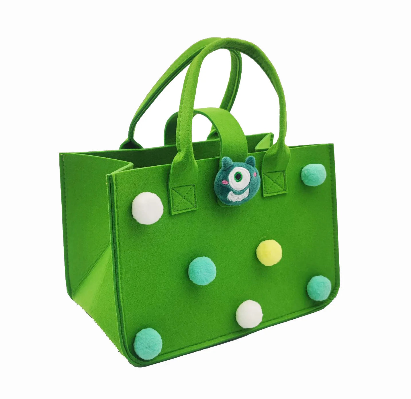 Portable Genuine Leather Tote Handbag for Women with Animal Cartoon Design Souvenir Shopping Bag