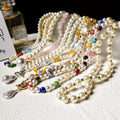 Fashion Handmade Colorful Flower Beaded Customized Pearl Choker Necklace Kolye Jewelry for Woman