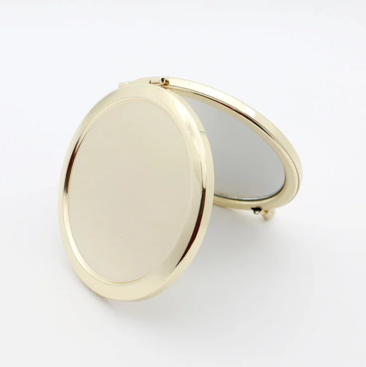 High Quality Custom Logo Pocket Mirror Cosmetic Mini Key Chain Makeup Mirrors
