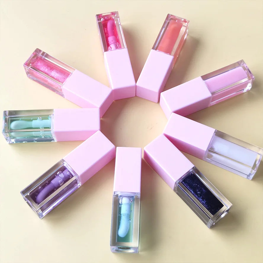 Pigmented Magic Moisturizing Flavouring Fruit Clear Vegan Pink Lipgloss Lip Plumper Gloss Big Brush 34 Color Changing Lip Oil