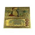 Wholesale Festival Souvenir Gift Merry Christmas America Gold Foil Plated Banknote for Christmas gifts