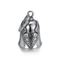 New Arrival Custom 316 Stainless Steel Heart Angle Wing Motorcycle Bell Key Ring Pendants Necklaces