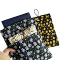 Boutique Style Embroidery Flower Book Sleeve Portable Cotton Padded Book Cover E-Reader Protector Book Lover Gift