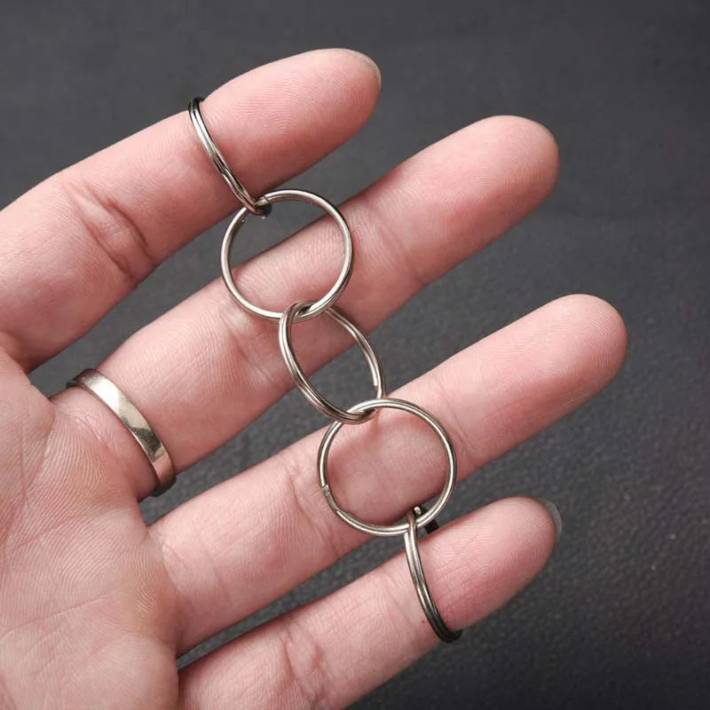Small Key Rings/Stainless Steel Split Rings/Mini Metal Ring Functions on Connectors for or Jewelry Making and Keychain Rings