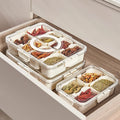 Hot Selling Modern Design Eight Compartment Handheld Spice Storage Box Food Grade Plastic Fresh-Keeping Sealed Storage for