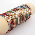 BB2005 Adjustable Freshwater Pearl Bracelet Rainbow Minimal Tiny Pearl Bracelet for Friendship Pearl Bracelet MegaBDM