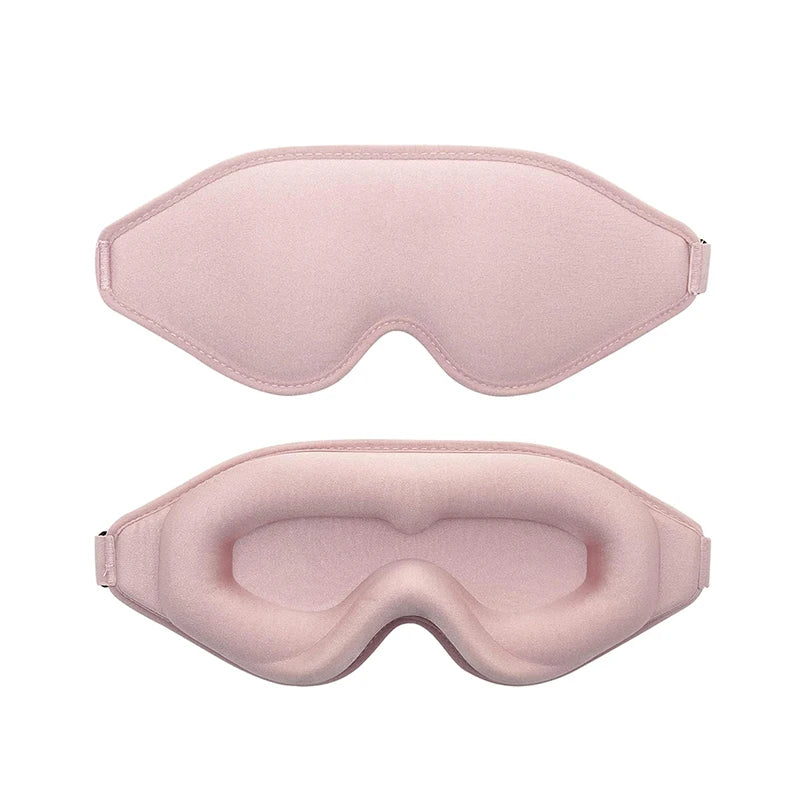 100% Light Block 3D Sleep Mask Adjustable Night Blindfold Upgraded Memory Cotton 3D Contoured No Pressure Soft Comfort Eye Cover