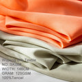 125g Fashion Fabric Spring/Summer Dress Shirt Cardigan Top Solid Color Twill Lyocell Lyocell Fabric Wholesale