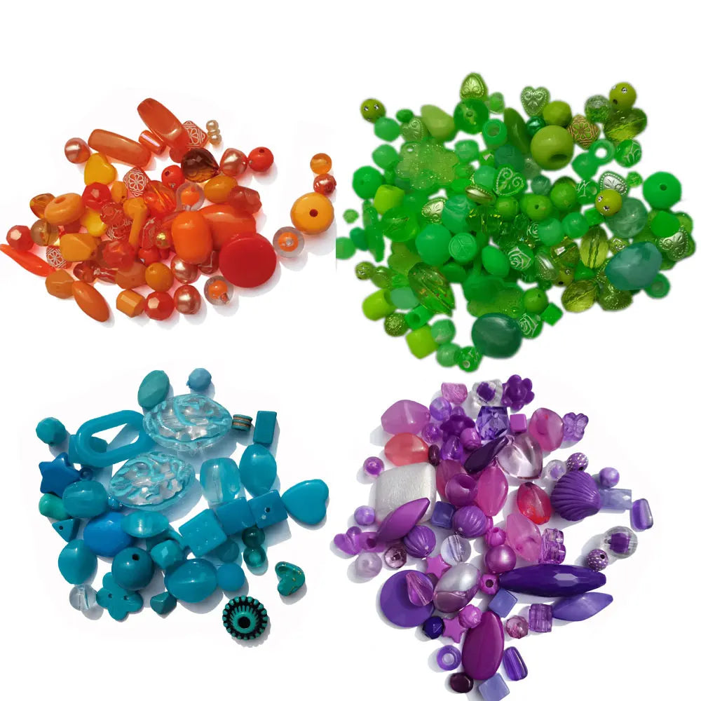 500G/bag Random Plastic Mixed Style Acrylic Loose Beads for Jewelry Making Kids Necklace DIY Jeweley