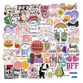 50Pcs Friendship Best Friend Love Fresh Sticker for Skateboard Luggage Laptop Bottles Fridge Promotion Gifts Stickers