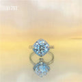 Silver 925 Original Brilliant Cut 3 Carat Diamond Test Past D Color Moissanite Cushion Square Ring Women Wedding  Fine Jewelry