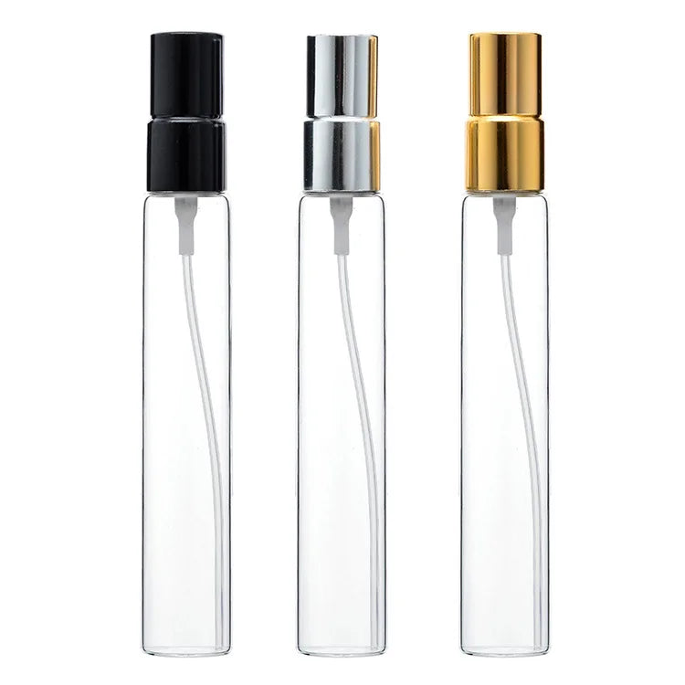 MUB Mini 2ml 3ml 5ml 10ml Clear Glass Refillable Perfume Bottles with Aluminum Cover