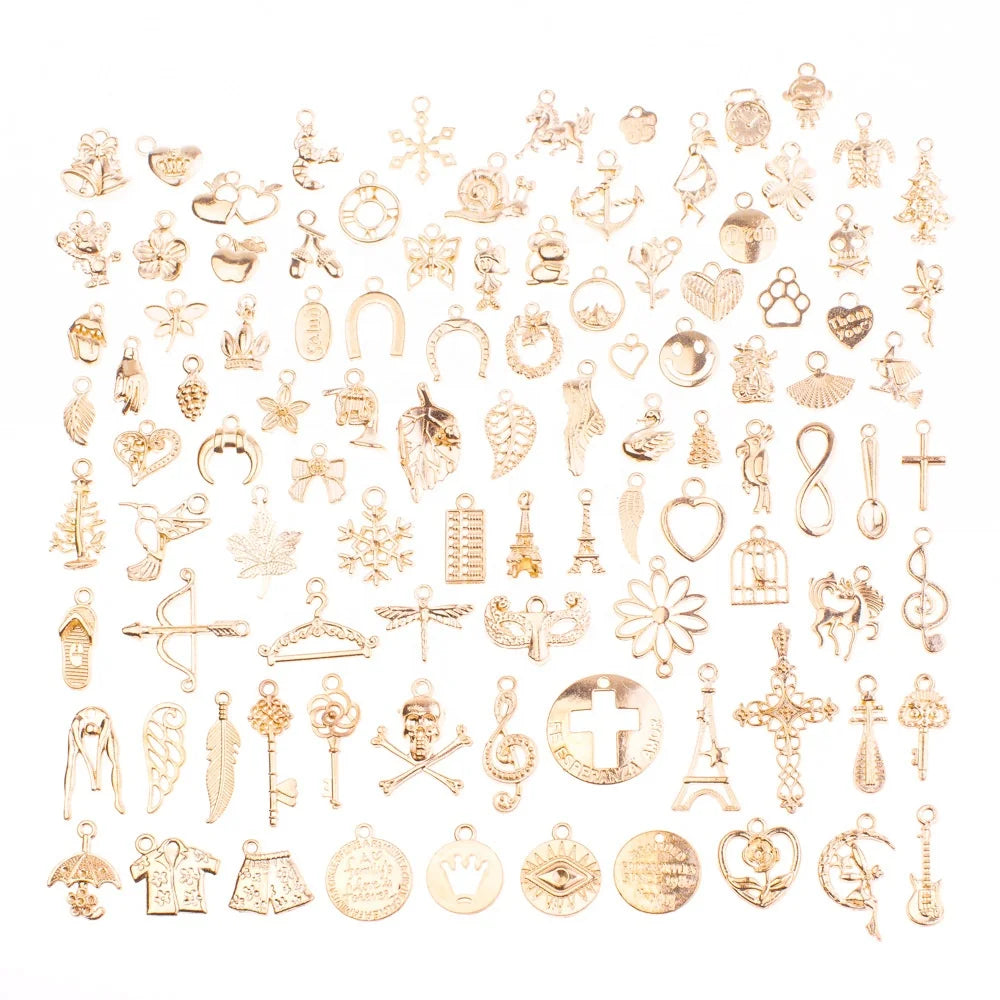 Mixed Random 50-200 KC Series Alloy Jewelry Accessories DIY Necklace Bracelet Pendant