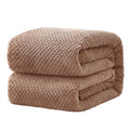Solid Dyed Custom Soft Colorful Plain Knitted 100% Polyester Eco-Friendly Air-Conditioning Fleece Throw Blanket for Four Seasons