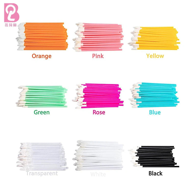 Beiqili 2500pcs Disposable Lip Gloss Applicators Single Makeup Brush for Lipstick Wands Lippenstift Lippen Aplicador Brush
